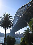 The Harbour Bridge above Sydney Harbour, Australia