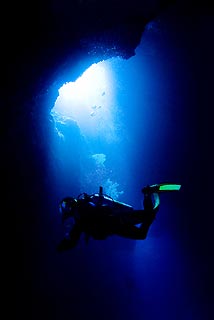 Diver in 'Blue Hole'